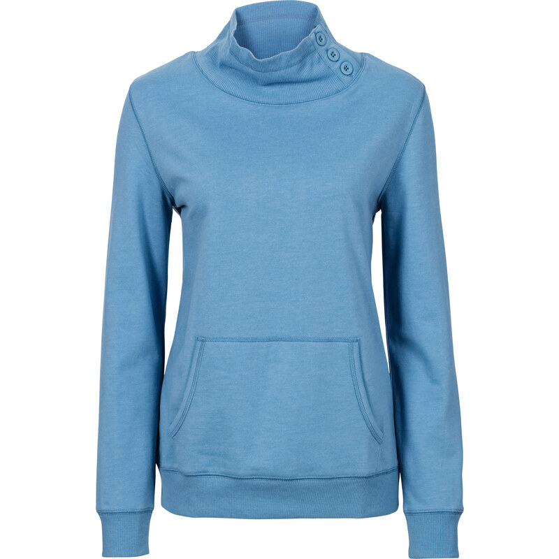 John Baner JEANSWEAR Sweatshirt mit Stehkragen langarm in blau für Damen von bonprix