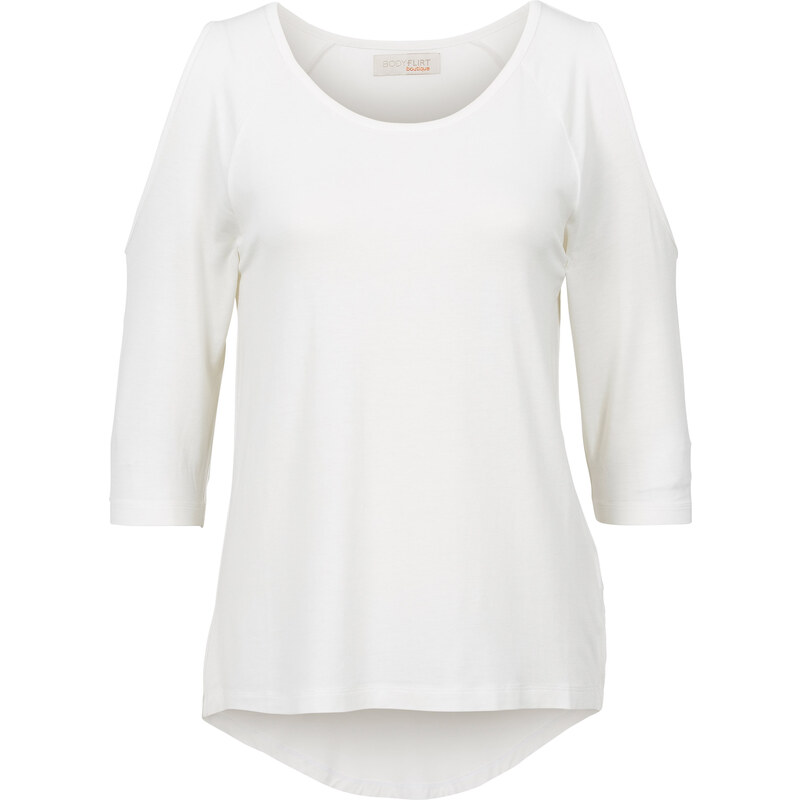 BODYFLIRT Shirt 3/4 Arm in weiß für Damen von bonprix