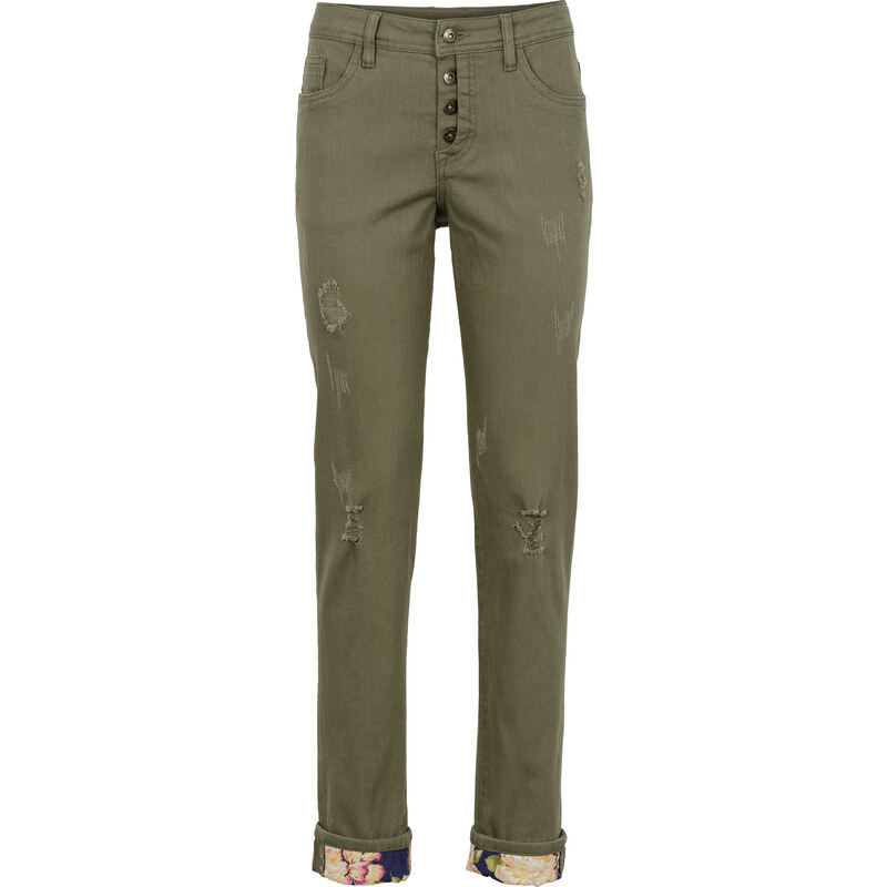 RAINBOW Boyfriend-Jeans in grün für Damen von bonprix