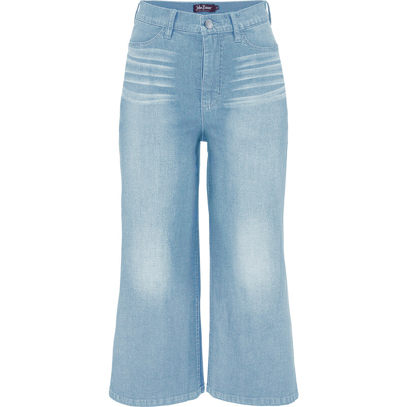 John Baner JEANSWEAR Stretch-Jeans, 3/4, EXTRA-WIDE in blau für Damen von bonprix