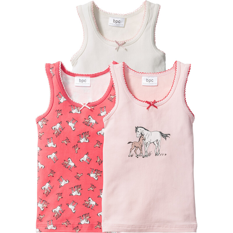 bpc bonprix collection Unterhemd (3er-Pack) in pink für Mädchen von bonprix