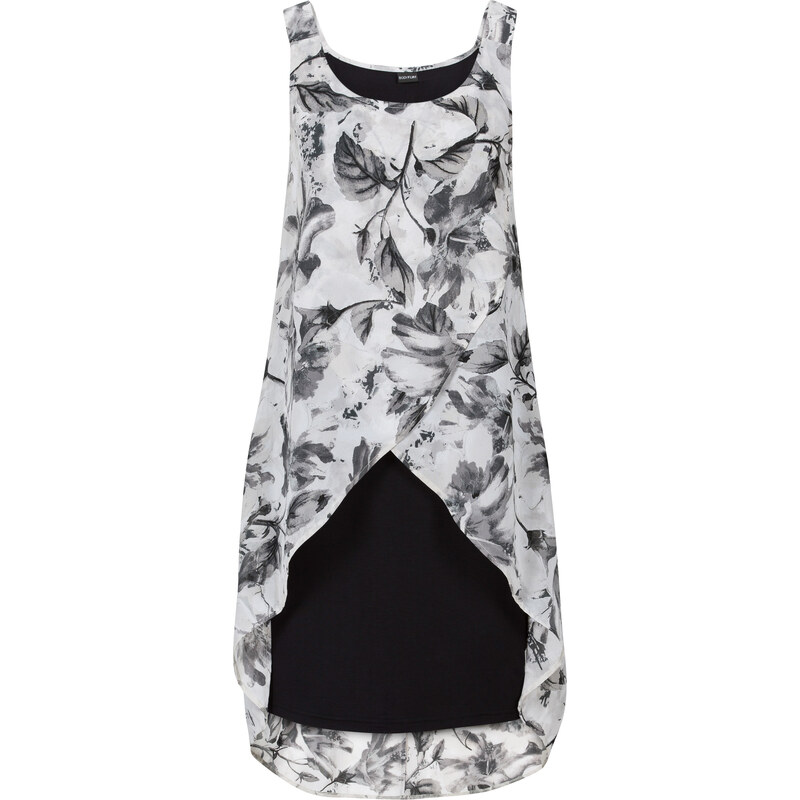 BODYFLIRT Kleid mit floralem Druck in schwarz von bonprix