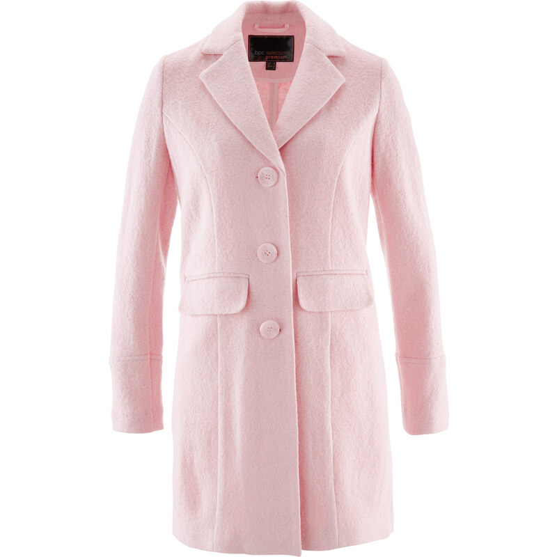 bpc selection premium Premium Kurzmantel aus Wolle in rosa für Damen von bonprix
