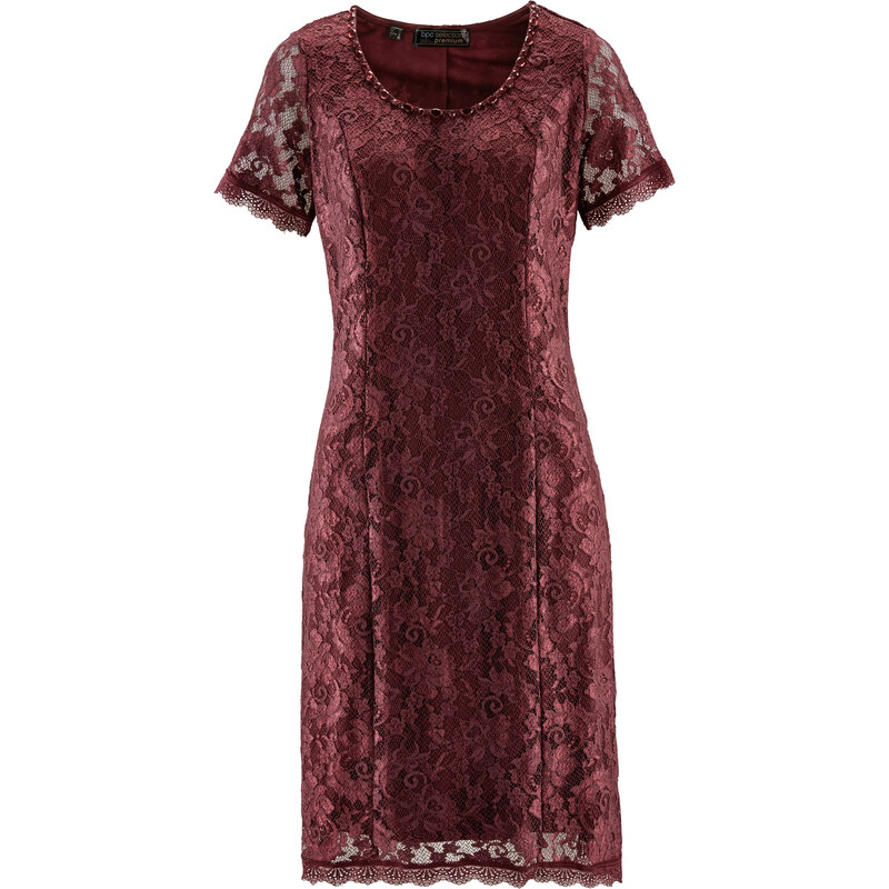 bpc selection premium Premium Spitzenkleid/Sommerkleid kurzer Arm in rot von bonprix