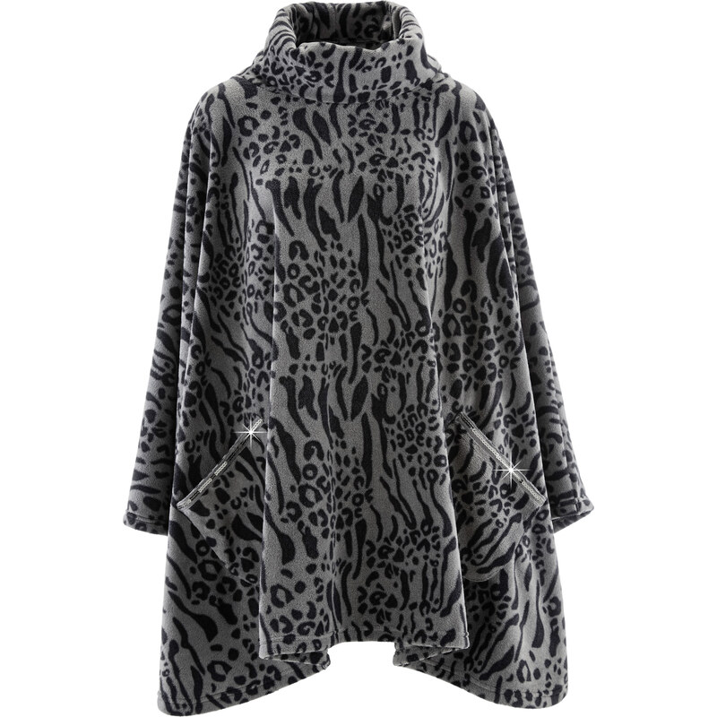 bpc selection Fleece-Cape in grau für Damen von bonprix