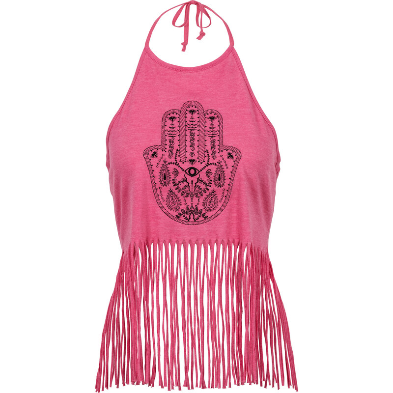 RAINBOW Top mit Fransen in pink für Damen von bonprix