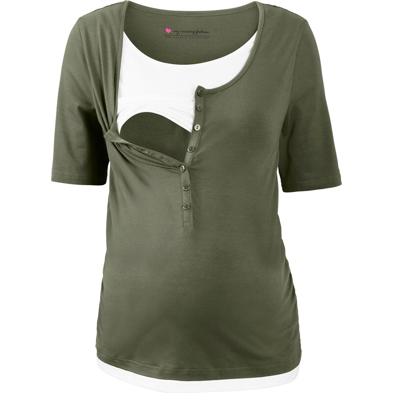 bpc bonprix collection Stillshirt / Umstandsshirt, halbarm in grün für Damen von bonprix