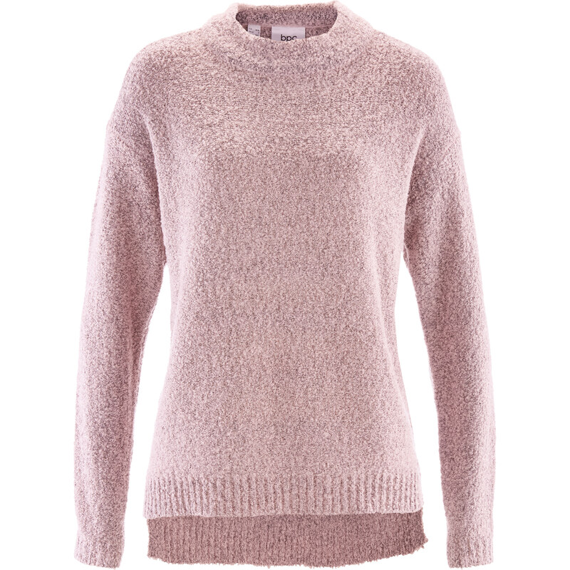 bpc bonprix collection Bouclé-Pullover langarm in rosa für Damen von bonprix