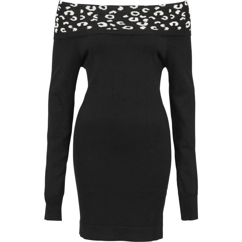 BODYFLIRT boutique Schulterfreier Pullover in schwarz für Damen von bonprix