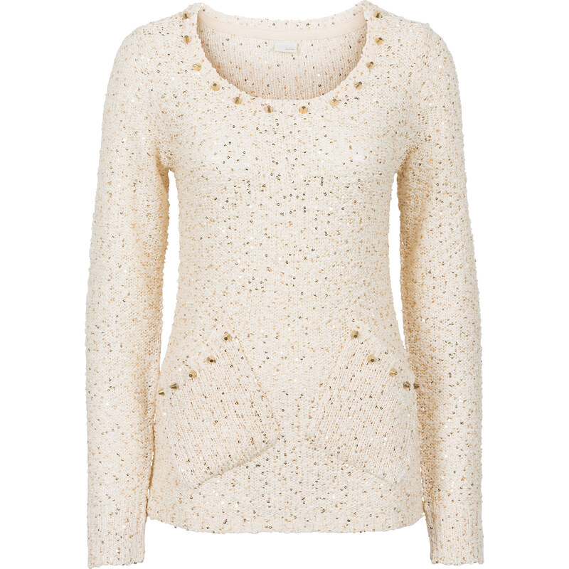 BODYFLIRT boutique Pullover in gold für Damen von bonprix