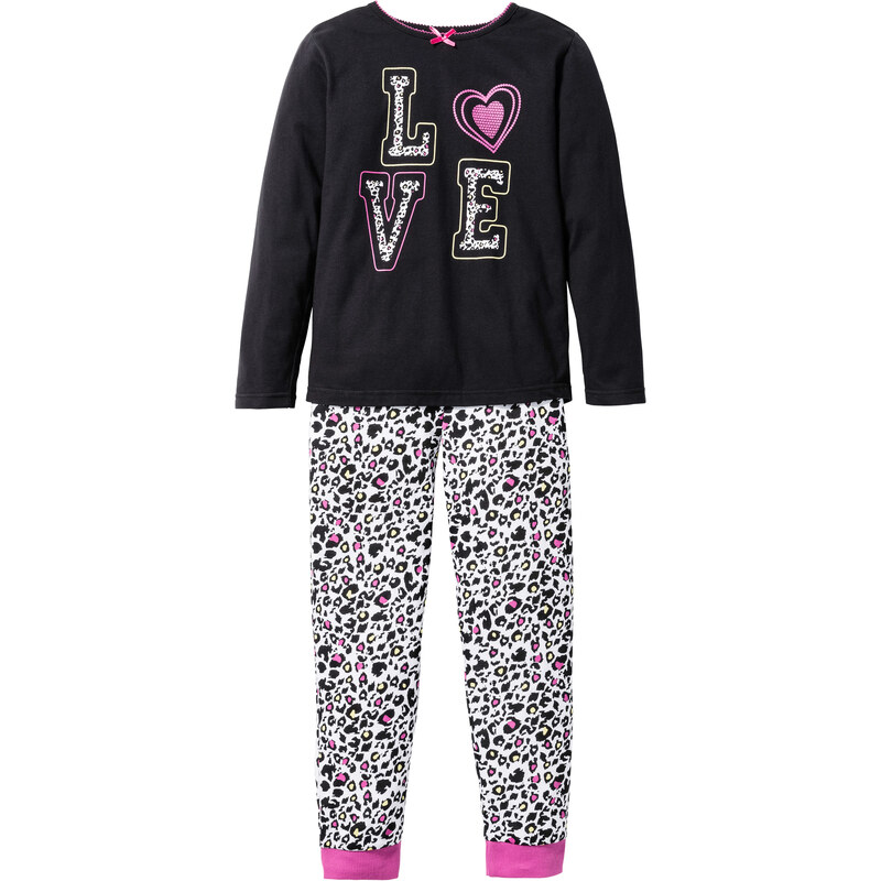 bpc bonprix collection Pyjama (2-tlg. Set) in schwarz für Mädchen von bonprix