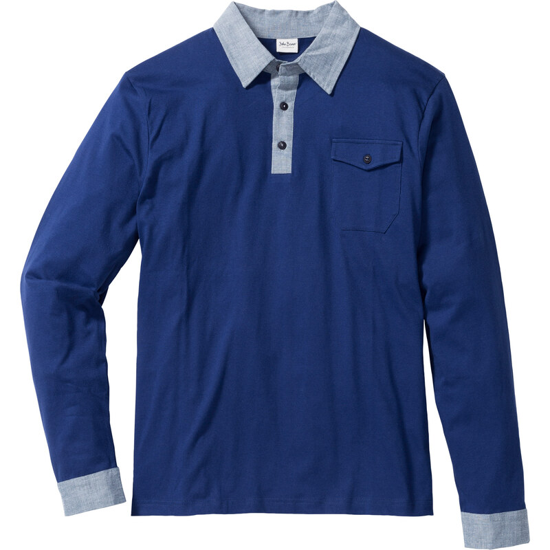 John Baner JEANSWEAR Langarmshirt Regular Fit in blau für Herren von bonprix
