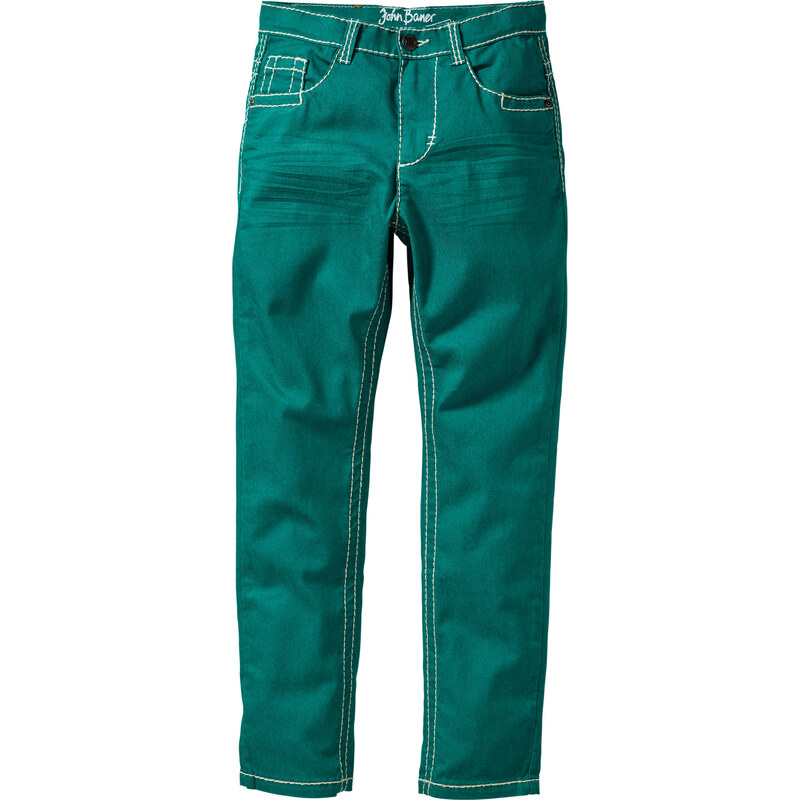 John Baner JEANSWEAR Slim Fit Hose mit tollen Knittereffekten in grün für Jungen von bonprix
