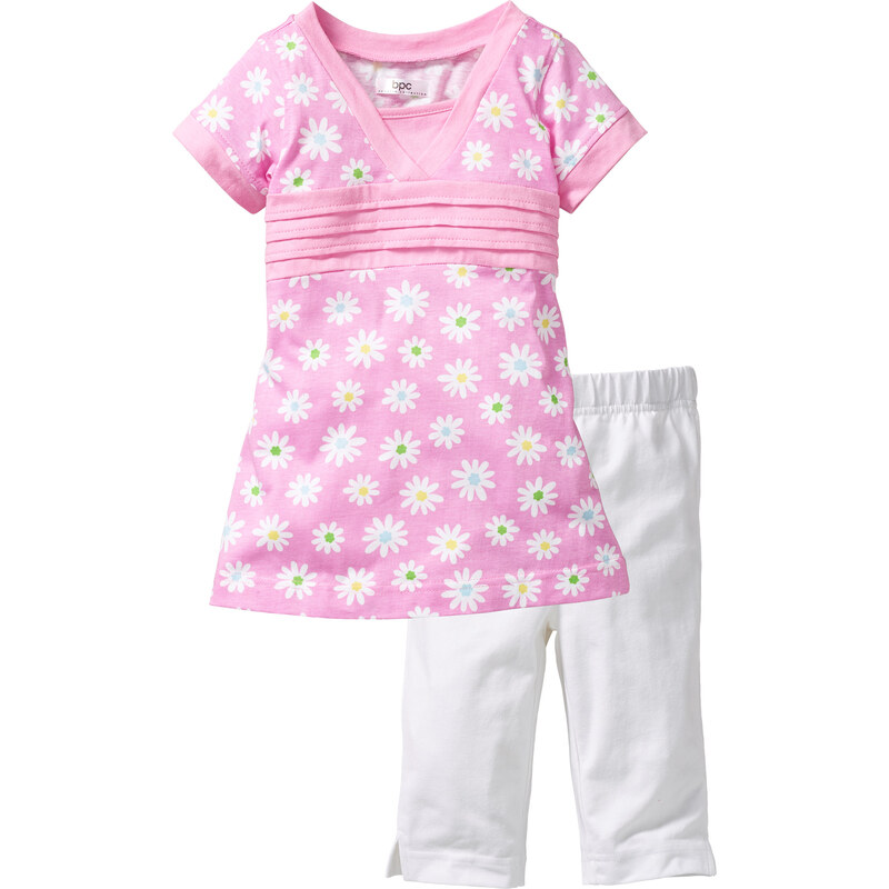 bpc bonprix collection T-Shirt + Leggings (2-tlg.Set) kurzer Arm in rosa für Mädchen von bonprix