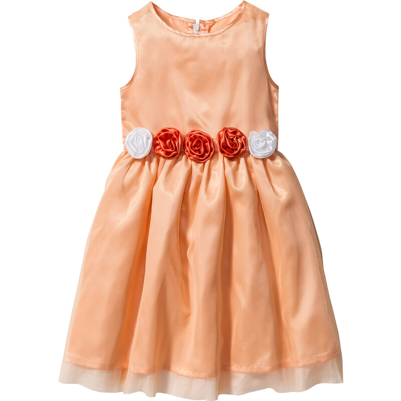 bpc bonprix collection Kleid mit Blumenapplikation ohne Ärmel in orange von bonprix
