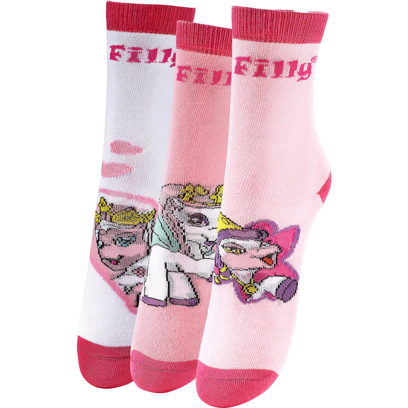 Filly Kindersocken (3er-Pack) in pink für Babys von bonprix