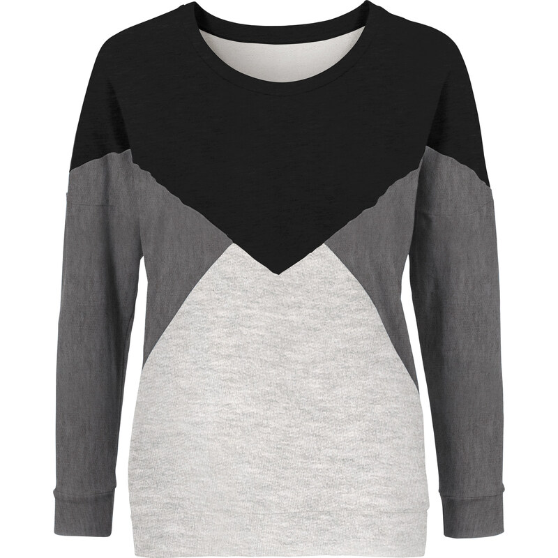 RAINBOW Sweatshirt langarm in schwarz (Rundhals) für Damen von bonprix