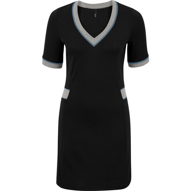 RAINBOW Kleid/Sommerkleid kurzer Arm in schwarz von bonprix