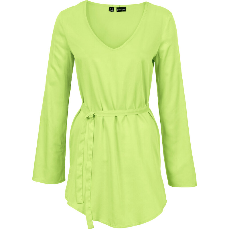 BODYFLIRT Tunika-Bluse mit Schluppe langarm in grün von bonprix
