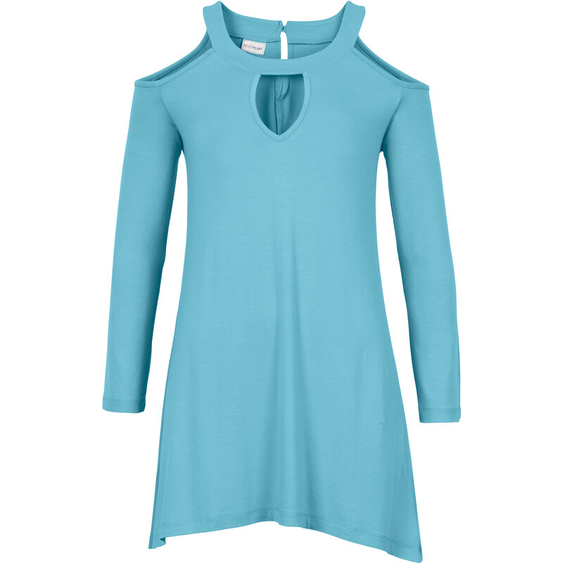 BODYFLIRT Shirt-Tunika mit Cut-Outs 3/4 Arm in blau für Damen von bonprix