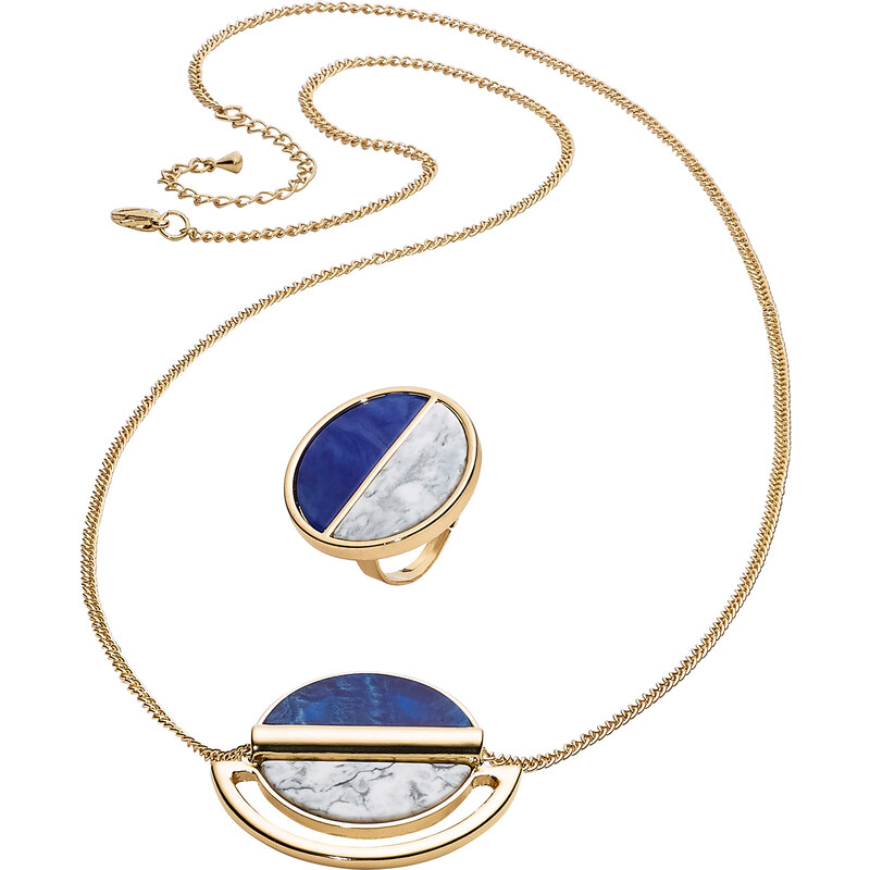 bpc bonprix collection 2-tlg. Set Halskette + Ring Grafik in gold für Damen von bonprix