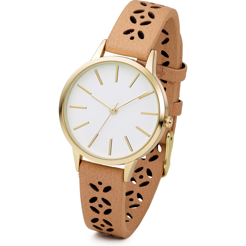 bpc bonprix collection Armbanduhr mit Stanzmotiv in braun für Damen von bonprix