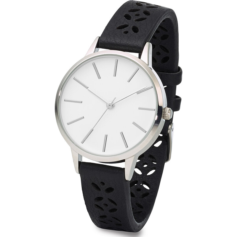 bpc bonprix collection Armbanduhr mit Stanzmotiv in schwarz für Damen von bonprix