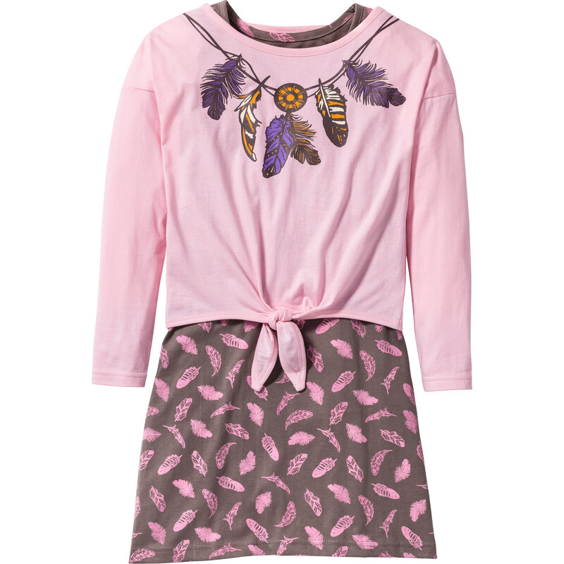 bpc bonprix collection Shirtkleid + Langarmshirt (2-tlg. Set) in rosa für Mädchen von bonprix