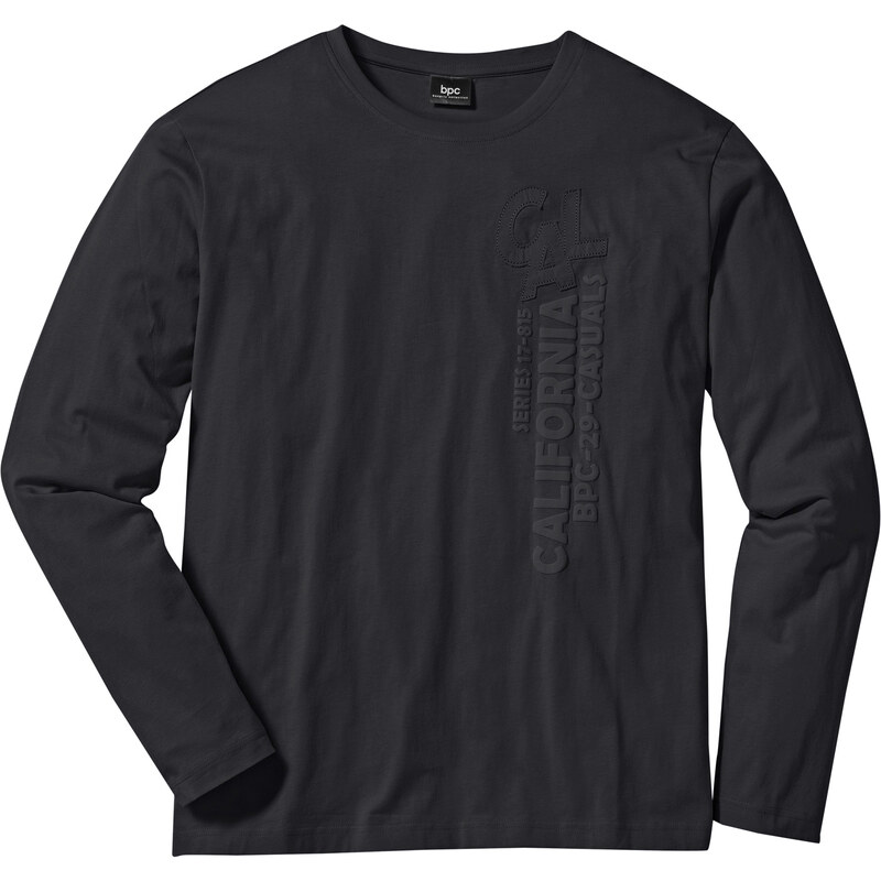 bpc bonprix collection Langarmshirt Regular Fit in schwarz für Herren von bonprix