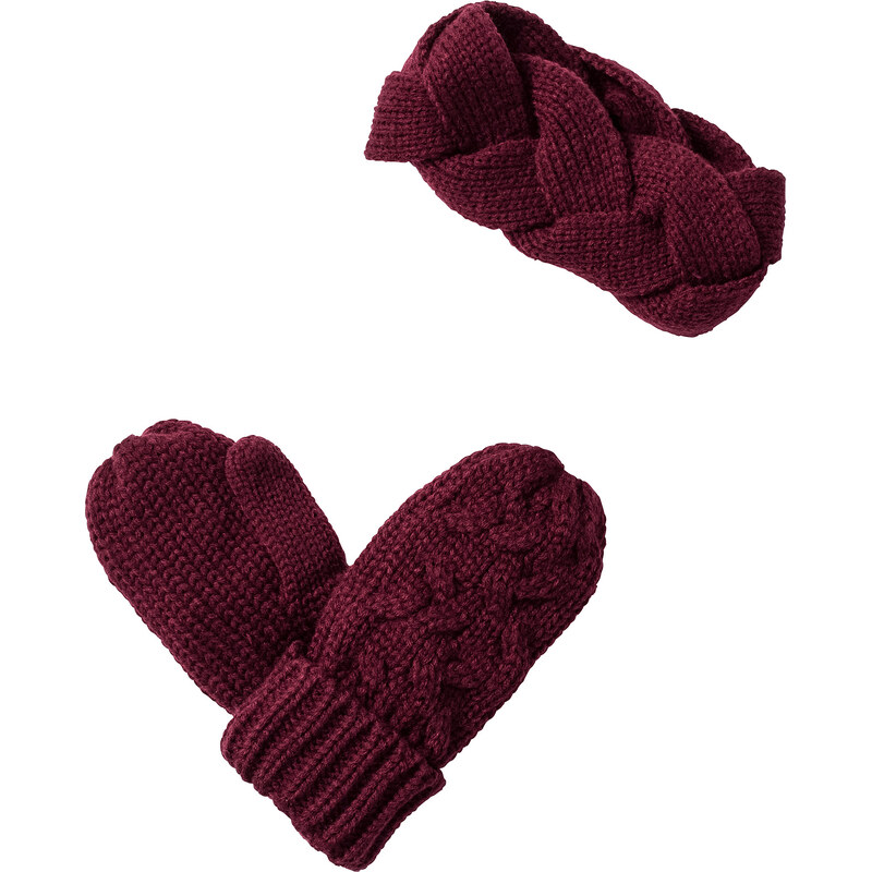 bpc bonprix collection Set Stirnband + Handschuhe in rot von bonprix