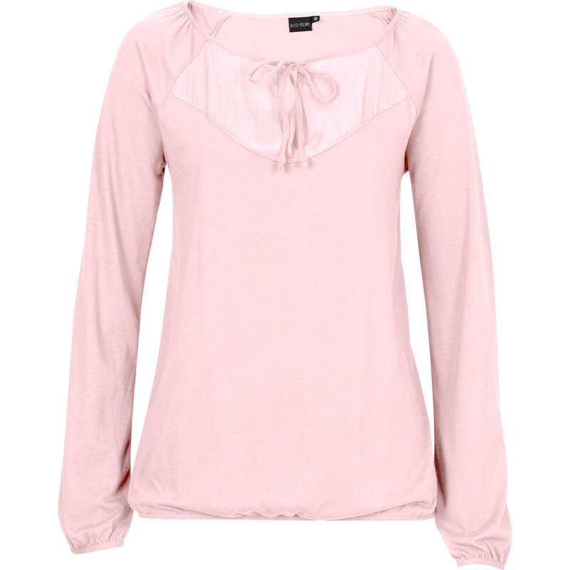 BODYFLIRT Shirtbluse mit langen Ärmeln langarm in rosa für Damen von bonprix