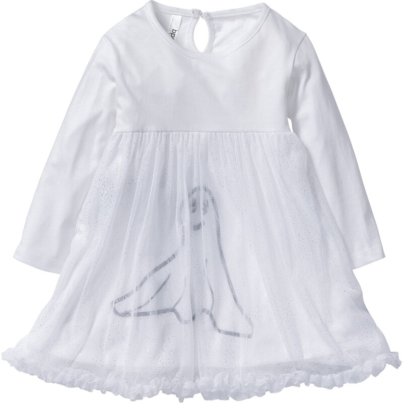 bpc bonprix collection Shirtkleid mit Tüll für Halloween langarm in weiß von bonprix
