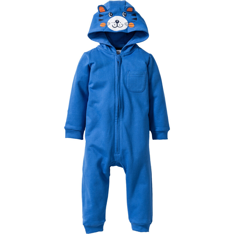 bpc bonprix collection Baby Sweat Overall mit Kapuze Bio-Baumwolle in blau von bonprix