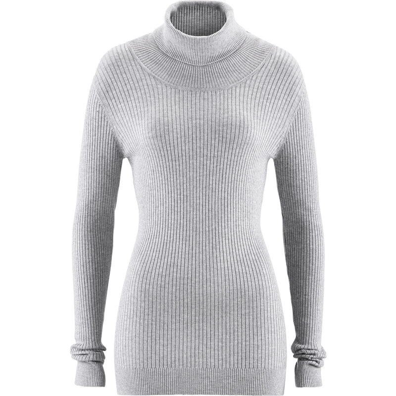 bpc bonprix collection Rollkragen-Pullover langarm in grau für Damen von bonprix