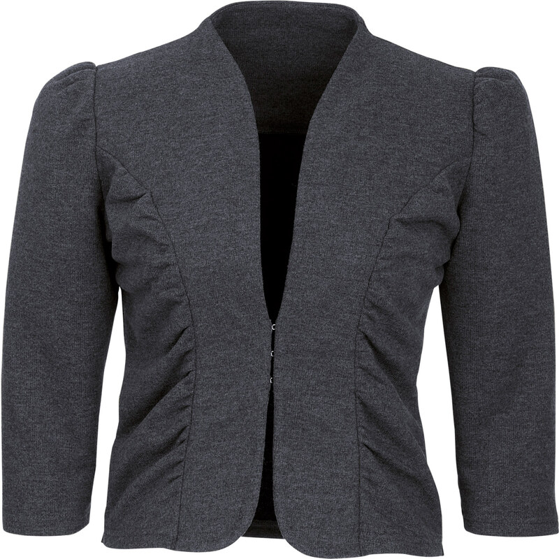 BODYFLIRT Bolero-Sweat-Jacke halber Arm in grau für Damen von bonprix