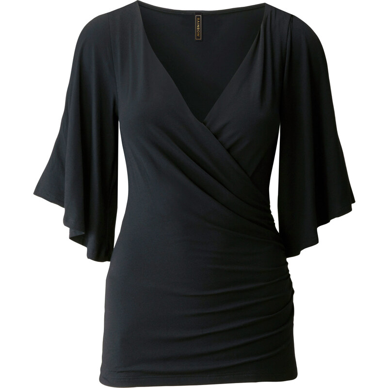 BODYFLIRT boutique Shirt halber Arm in schwarz für Damen von bonprix