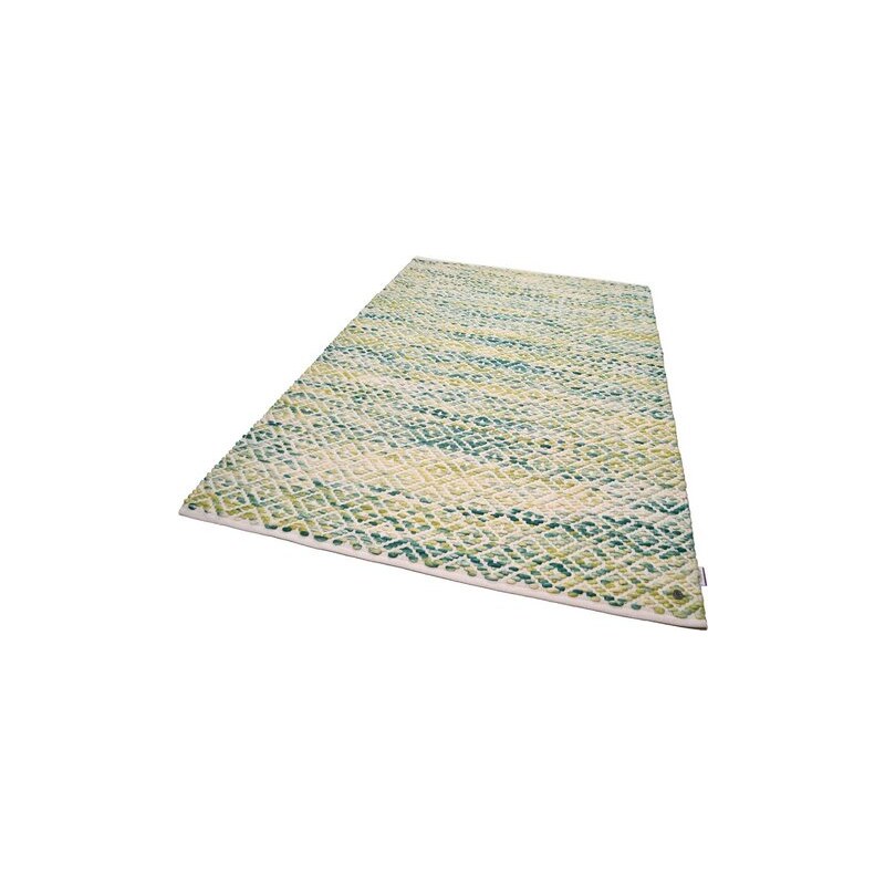 Tom Tailor Teppich Diamond handgearbeitet Wolle grün 11 (B/L: 85x155 cm),2 (B/L: 65x135 cm),4 (B/L: 160x230 cm),6 (B/L: 190x290 cm)