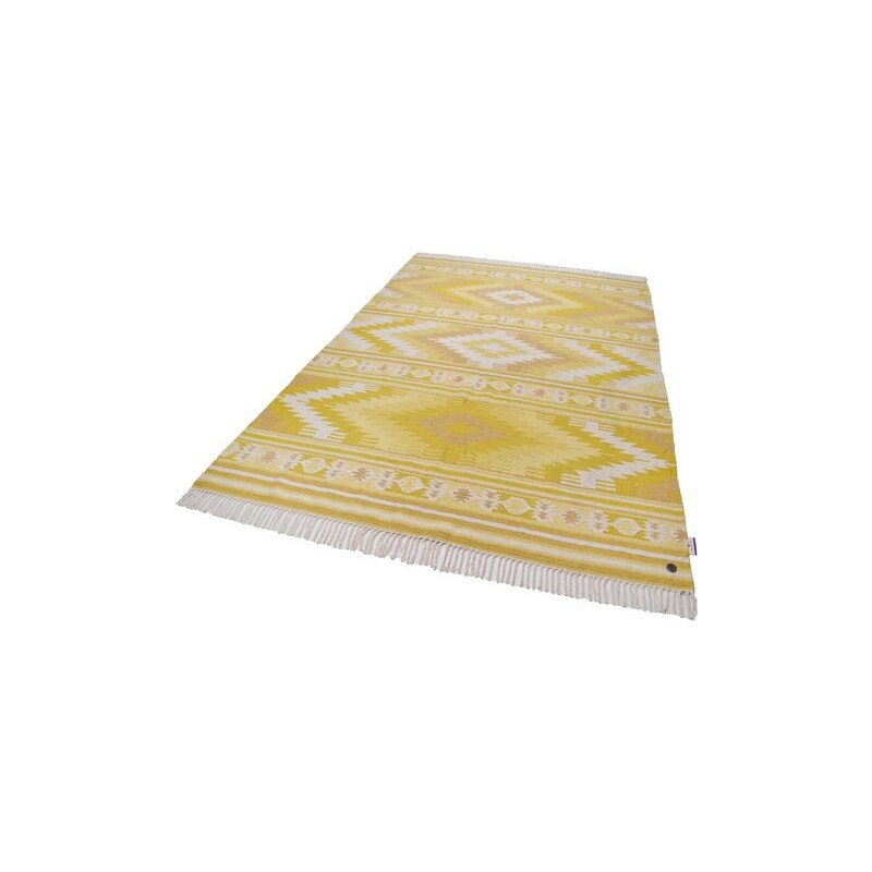 Teppich Kelim Colors I handgearbeitet Wolle Tom Tailor gelb 2 (B/L: 65x135 cm),3 (B/L: 140x200 cm),4 (B/L: 160x230 cm)