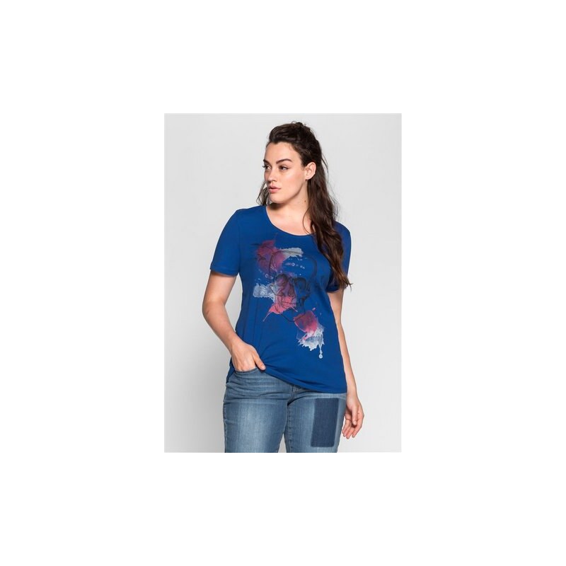 Damen Trend T-Shirt mit Frontdruck SHEEGO TREND blau 40/42,44/46,48/50,52/54,56/58