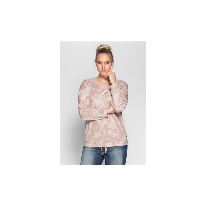 Damen Casual Sweatshirt mit blumigem Alloverdruck SHEEGO CASUAL rosa 40/42,44/46,48/50,52/54,56/58