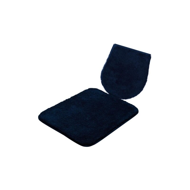 Badematte Grund Hänge WC-Set COMFORT Höhe 24 mm rutschhemmender Rücken GRUND blau 10 (2-tlg. Hänge-WC-Set cm)