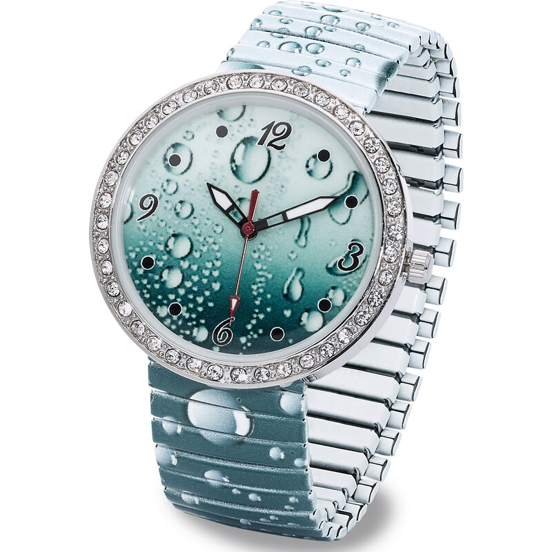 bpc bonprix collection Armbanduhr mit Druck-Motiv in blau für Damen von bonprix