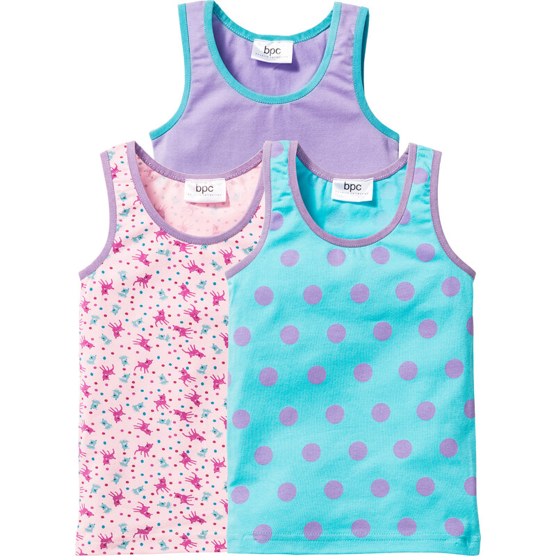 bpc bonprix collection Unterhemd (3er-Pack) in blau für Mädchen von bonprix