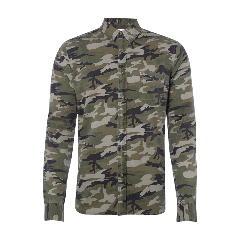 Redefined Rebel Regular Fit Freizeithemd mit Camouflage-Muster