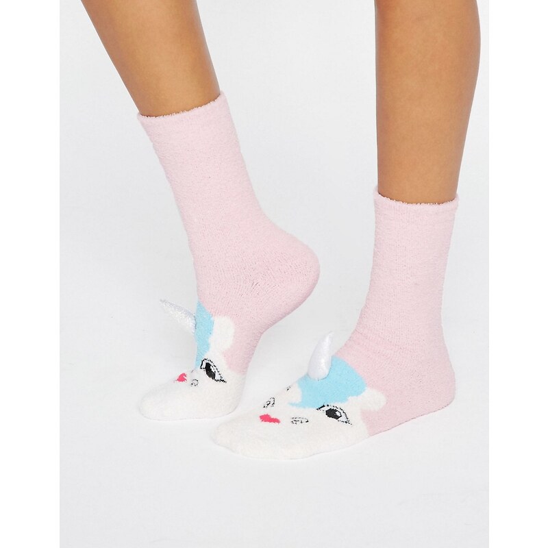 ASOS - Christmas Unicorn - Bequeme Socken in Geschenkbox - Mehrfarbig
