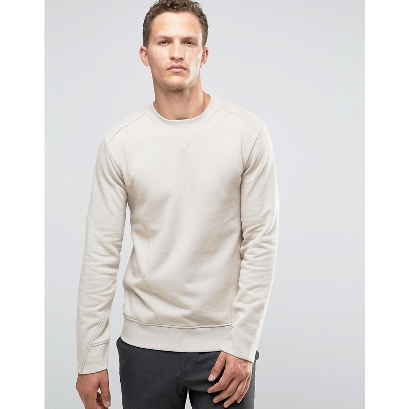 Celio - Sweatshirt mit asymmetrischen Taschendetails - Beige