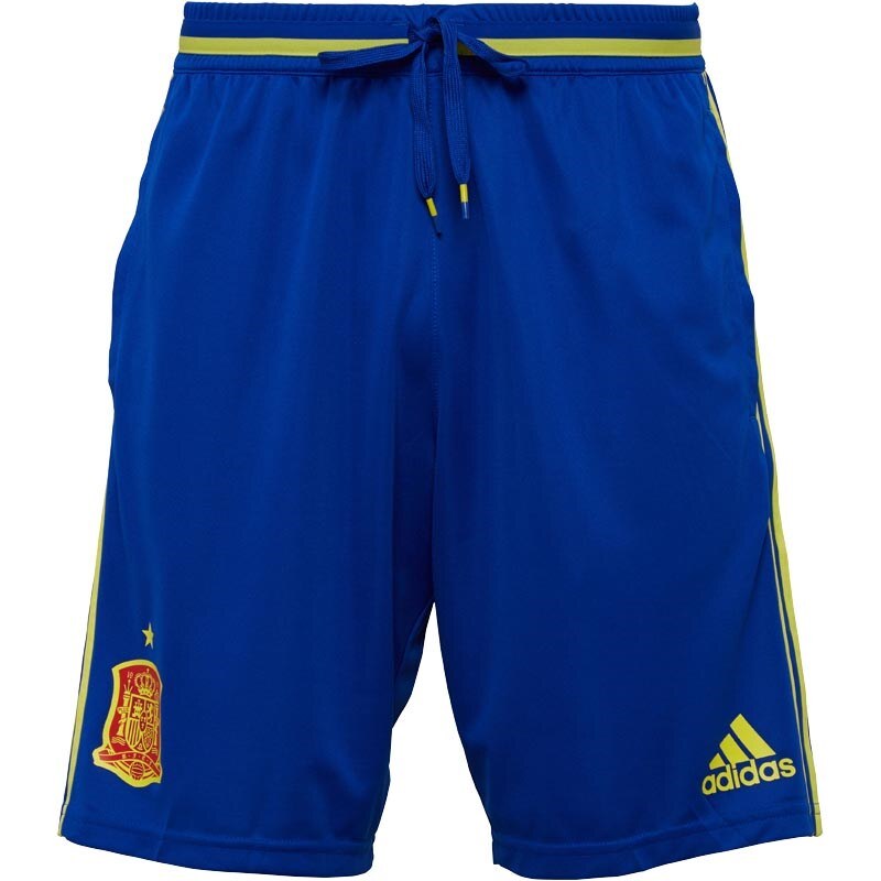 adidas Herren FEF Spain 3 Stripe ClimaCool Fußball Shorts Blau