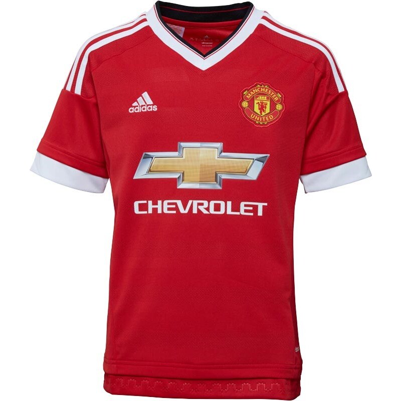 adidas Jungen MUFC Manchester United Home T-Shirt Rot