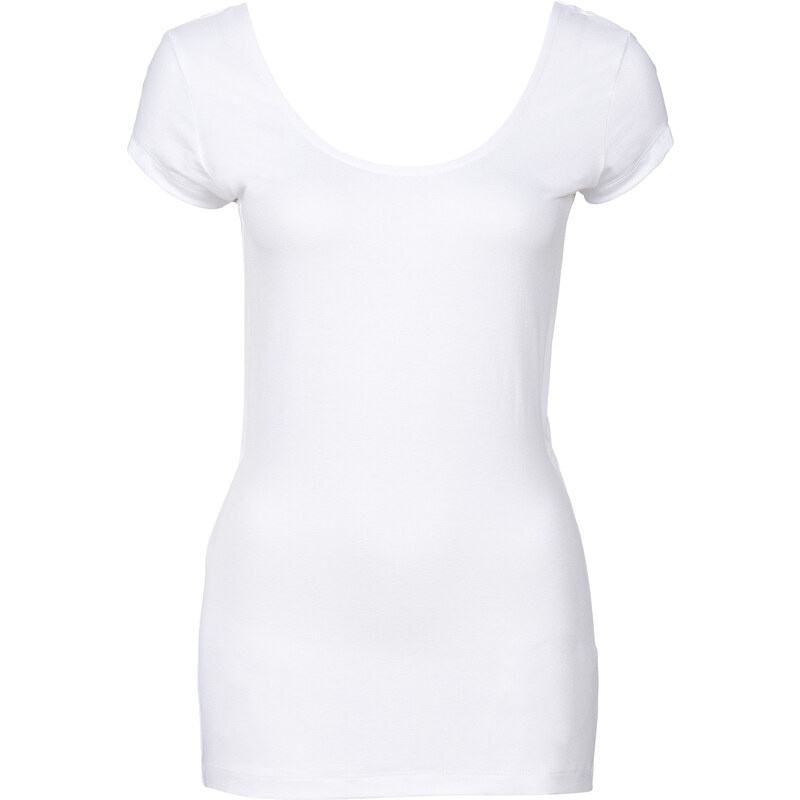 RAINBOW Shirt mit Rückendetail kurzer Arm in weiß für Damen von bonprix