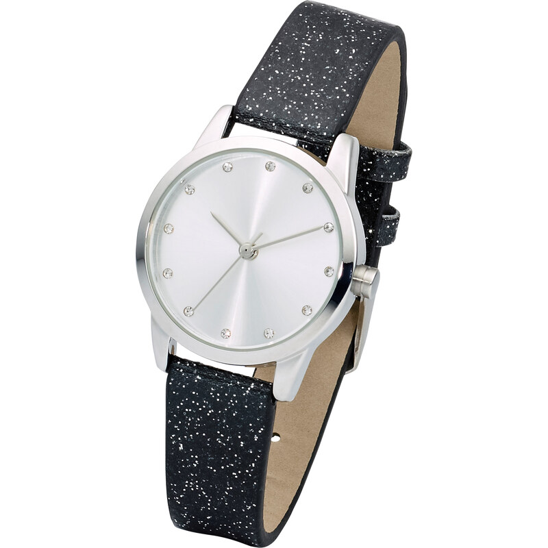 bpc bonprix collection Armbanduhr mit funkelndem Armband in schwarz für Damen von bonprix